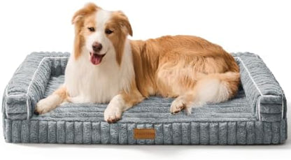 Orthopedic Large Dog Bed Furry Pet Bed, Washable Cover 48''X30''