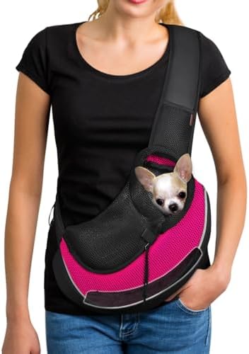 YUDODO Pet Sling Carrier for 2-5 lbs Small Dogs Cat Puppy Crossbody Carrier
