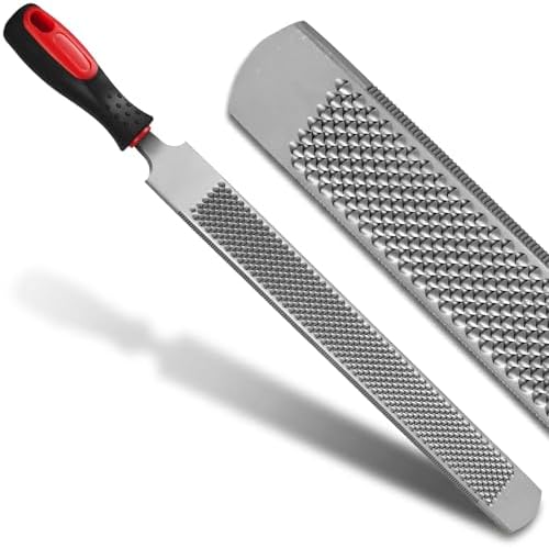 18Inch Professional Farrier Hoof Rasp - Heavy Duty Carbon Steel Hoof Trimmer for Horses, Cattle, Goats, Donkeys, Ergonomic Handle with Sharp Teeth, Durable Animal Hoof and Wood File Tool