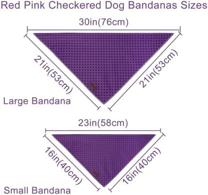 Lavender Polka Dog Bandana, UP URARA PUP Purple Dots Puppy Bandana for Small,Medium Dog, Comfortable Cotton Triangle Bid Scarf Dog, Pet Kerchief for Girl Boy Dogs or Cats