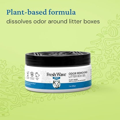 Fresh Wave Litter Box Gel, 7 oz - Cat Odor Eliminator for Home