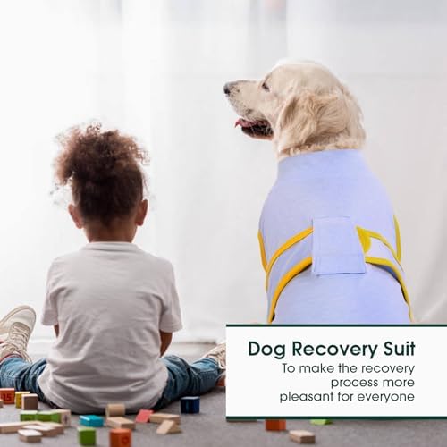 Kuoser Recovery Suit for Dogs Cats, Soft Dog Surgery Suit Female Male Spay