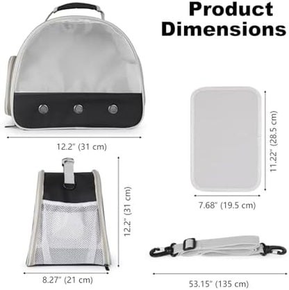 Ventilation Carrier for Bearded Dragon,Guinea Pig Carrier,Guinea Pig Carrier for 2,Reptile Travel Carrier for Lizards Sugar Glider Hedgehog Rat Parrot Birds,Airline Approved Black