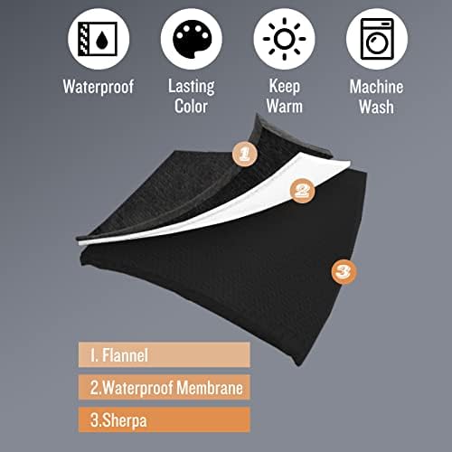 Luciphia Waterproof Blanket for Large Dog, Reversible Sherpa Couch Cover