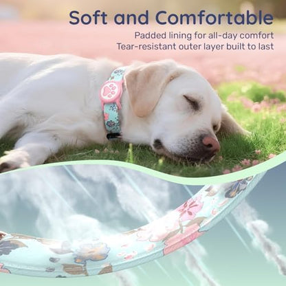 Premium AirTag Dog Collar,with IP68 Waterproof Airtag Holder,Stylish Design