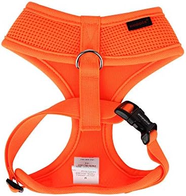 Puppia Soft Harness A - M Over-The-Head Soft Mesh Harness Neon Orange