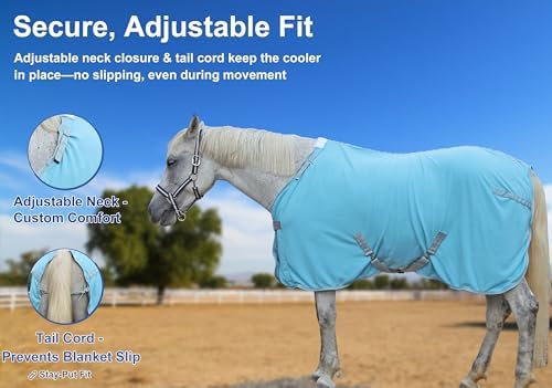 Horse Fleece Cooler Blanket, Moisture Wicking Post-Workout Drying