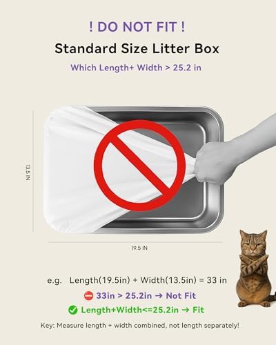 180 Count Cat Litter Box Bags Compatible with PetPivot AutoScooper 11/12