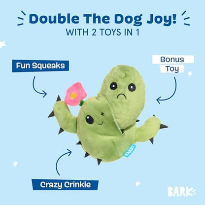 BarkBox Consuela the Cactus 2-in-1 Interactive Plush Dog Toy