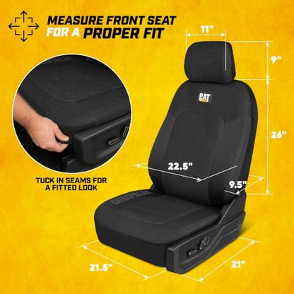 CAT MeshFlex Seat Covers Full Set for Full-Size Pickup Trucks Only - Black