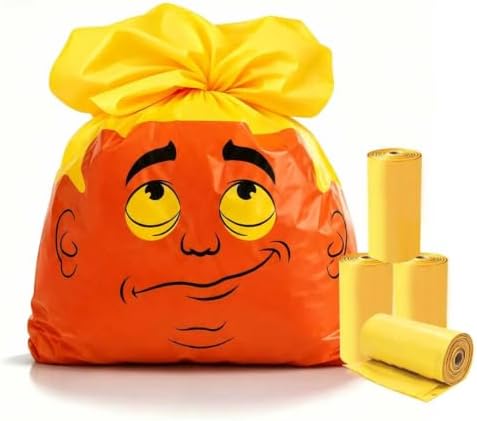 Dog Poop Bags Rolls, 60 Counts (4 Rolls), Funny Pet Waste Bags for Outdoor