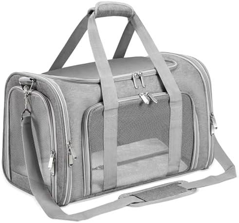 Soft-Sided Cat/Dog/Pet Carrier, Collapsible Pets Travel Carriers