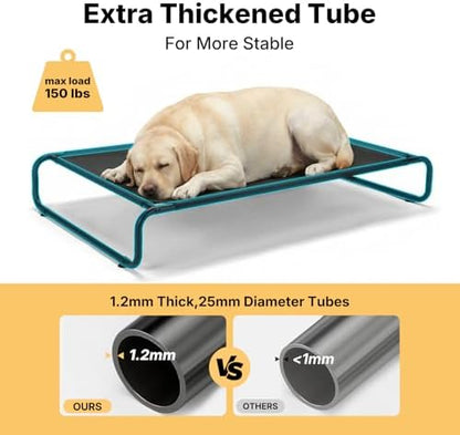 Veehoo Cooling Elevated Dog Bed, Outdoor Raised Dog Bed for Large Dogs