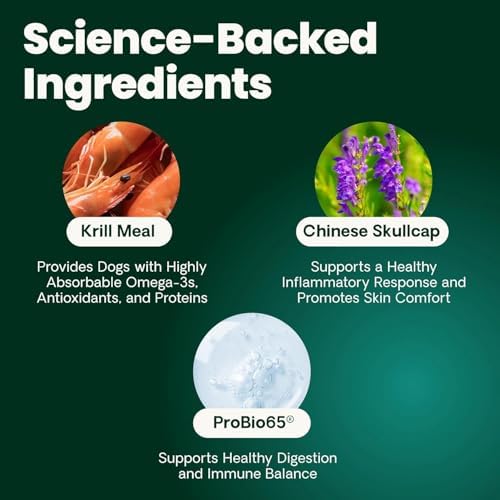 VetriScience Allergy & Itch Support Chews for Dogs, Duck, 75 Count