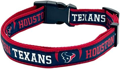 NFL PET Collar Houston Texans Dog Collar, Medium Football Team Collar for Dogs & Cats. A Shiny & Colorful Cat Collar & Dog Collar Licensed by The NFL