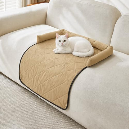 Cooling Dog Bed Mats with Neck & Head Support, 31.5 x 23.62 inch Khaki