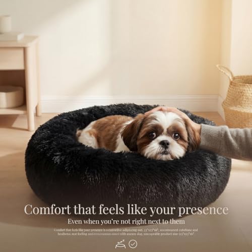 nononfish Comfortable Dog Bed for Small Dogs,Soft Donut Pet Bed