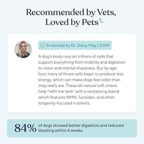 Pawfy NMN Longevity Chews for Dogs with Fucoidan & CoQ10-30 Chews