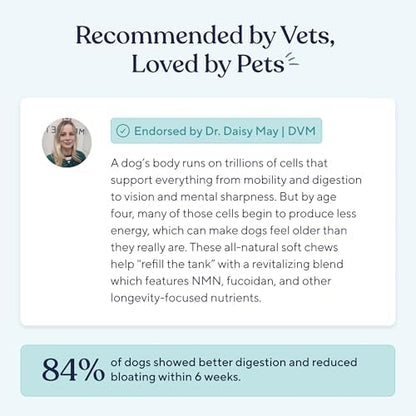 Pawfy NMN Longevity Chews for Dogs with Fucoidan & CoQ10-30 Chews