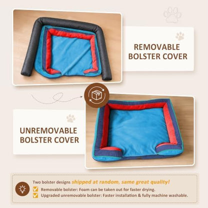 Comfort Expression Orthopedic Dog Bed for Extra Large Dogs with Bolster