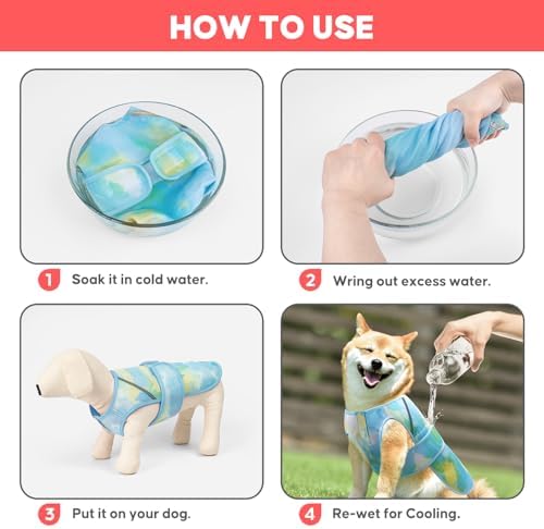 KYEESE Dog Cooling Vest Evaporative Dog Cooler Jacket for Summer Outdoor