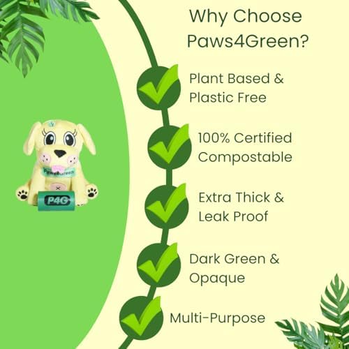 100% Certified Home Compostable Poop Bags (270 Count 18 Rolls), Plant Based, Extra Thick (20 Micron) Leak Proof, Unscented Standard Size 9 X 13'', ASTM D6400 & EN 13432 Compliant
