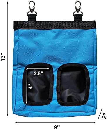RIOUSSI Guinea Pig Hay Feeder, Hanging Rabbit Hay Feeder Bag. Blue
