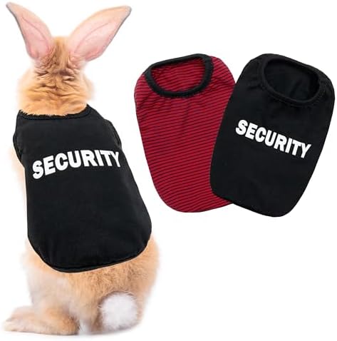Guinea Pig Clothes (2-Pack), Striped Small Animal Vest T-Shirt