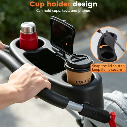 BestPet Foldable Pet Stroller for Small/Medium Dogs and Cats Up to 33 lbs