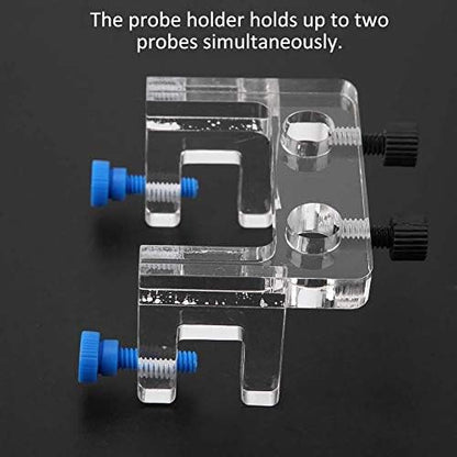 Fdit Aquarium Probe Holder Acrylic Clip Mount Secure 2 Probe Organizer for Fish Tank Sump Clear Acrylic 8 x 6 x 4.5 cm 1 Pack with 4 Screws Fits Glass up to 1.5 cm