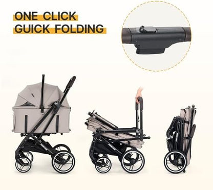 X3 3 in 1 Pet Stroller for Medium Dogs Cats Up to 55 lbs or Two Small Pets