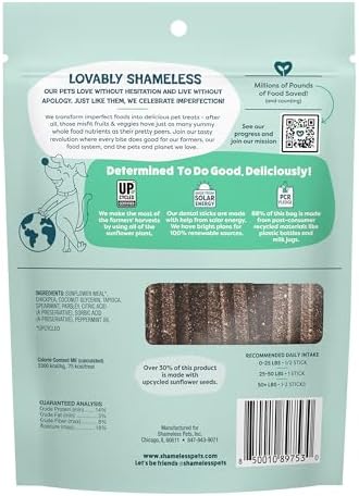 Shameless Pets Triple Mint Dental Chews for Dogs, 8 Chews
