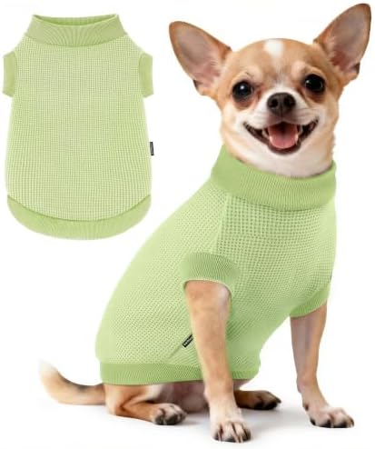 1 Pack Dog Shirt for Small Supplies Functional Waffle Dog Clothes Warm Soft Sweatshirt Outfit for Dogs Cats Pet Apparel