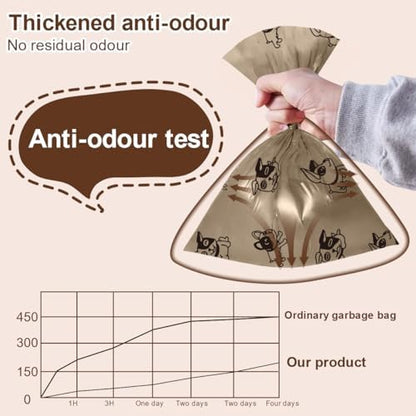 Coffee Dog Poo Bags Coffee scent - 270 Large Poop Bags, Extra Thicken Strong Corn Starch Blended Leak Proof Poop Waste Bag for Dogs