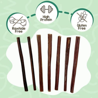 Nature Gnaws Small Bully Sticks 5-6" Rawhide Free Dog Chews, 5 Count