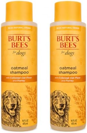 Burts Bees for Pets Oatmeal Dog Shampoo with Honey, 16 Fl Oz, 2-Pack