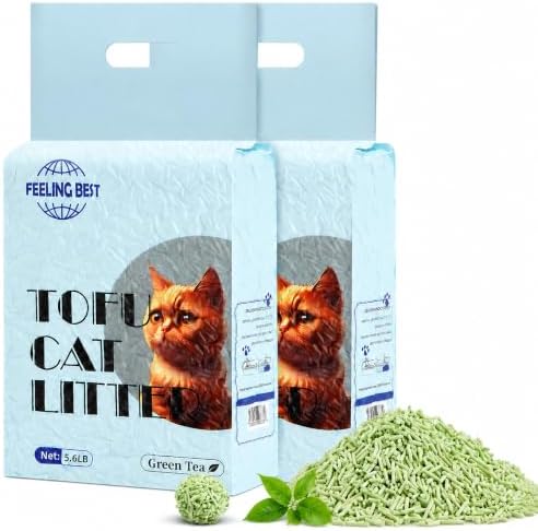 Green Tea Tofu Cat Litter, Fresh Scent, Plant-Based, Fast Clumping, 11.2 lb