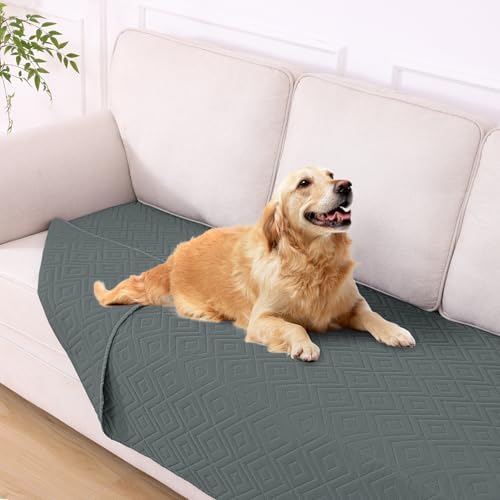 hyha Waterproof Reversible Dog Blanket, Pet Blanket for Sofa Couch