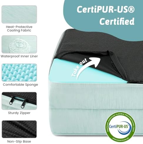 COZY KISS Orthopedic Dog Cooling Bed for Large Sized Dogs, 36x27 inch