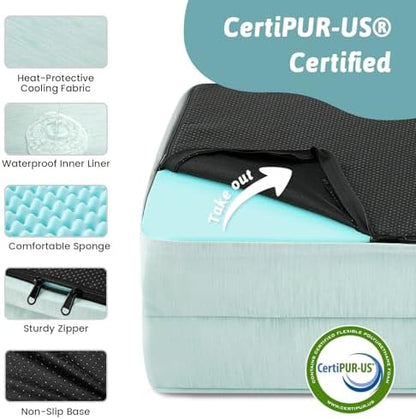 COZY KISS Orthopedic Dog Cooling Bed Washable for Extra Large Dogs, XL