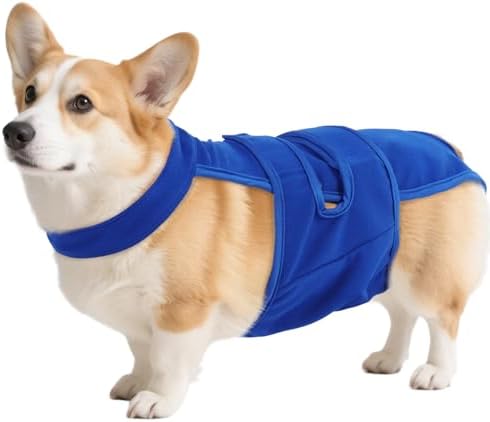 QBLEEV Female Dog Diapers with Adjustable Suspenders – Washable Sanitary Panties for Dogs in Heat or Incontinence, Escape-Proof Reusable Pet Period Underwear Onesie for Small to Large Breeds