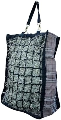 Deluxe Slow Feed Hay Bag, 1 Flake, Deluxe Black