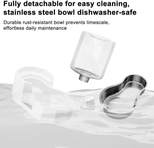 Sfozstra 4L Stainless Steel Gravity Water Dispenser:Cat Bowl