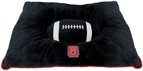 Pets First NCAA PET Bed- North Carolina State Wolfpack Soft & Cozy Plush Pillow Bed. - Sports Dog Bed. Cuddle, Warm Collegiate Mattress Bed for Cats & Dogs