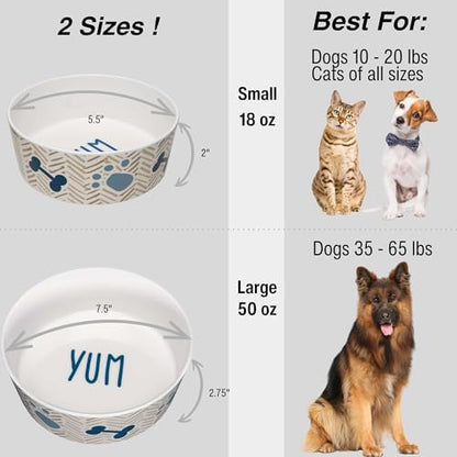Loving Pets Dolce Moderno Dog Bowl – Modern Melamine Dog Food Bowl & Dog Water Bowl – Durable, Non-Slip Pet Dish for Small & Medium Dogs – Dishwasher Safe Dog Bowl (Small, 16 oz)