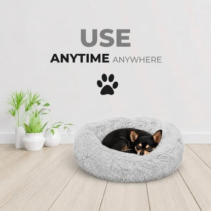 Whiskers & Friends Cat Beds for Indoor Cats & Small Dog, Fluffy Cat Bed