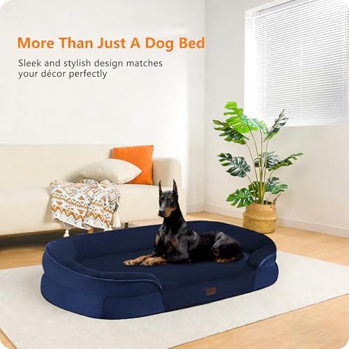 Dwanton Orthopedic Waterproof XX-Large Dog Bed Sofa, Gel Memory Foam, 48"