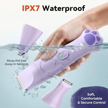 4-in-1 Dog Clippers for Grooming Kit - 45dB Quiet 150-Min Run Non-Slip Grip