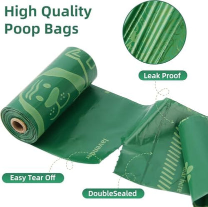 36 Rolls 540 Dog Poop Bags, Thick Dog Poo Bags for Walks (Green)