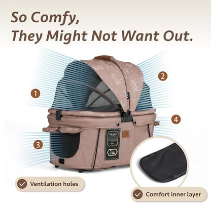 Sway2 Pet Car Seat and Carrier, 2-in-1 Booster Seat for Small Dogs and Cats
